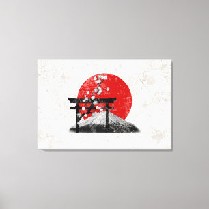 Toile Drapeau et symboles du Japon ID153