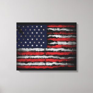 Toile Drapeau Grunge U.S.A