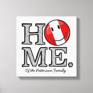 Toile Drapeau souriant du Pérou  Chauffeur de maison