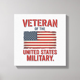 Toile Drapeau USA de vétéran vintage dessin vectoriel mi