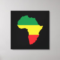 Drapeau vert, or et Afrique rouge