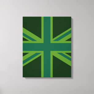 Toile Drapeau vert Union Jack