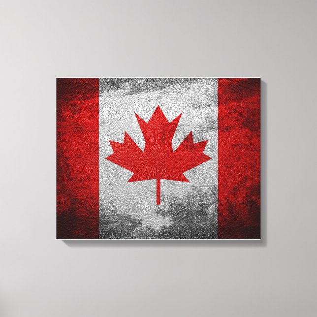 Toile Drapeau vintage Canada (Recto)