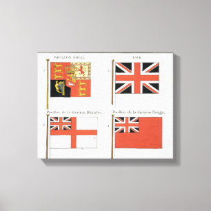 Toile Drapeaux maritimes britanniques, d'un livre