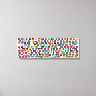 Toile Drapeaux mondiaux