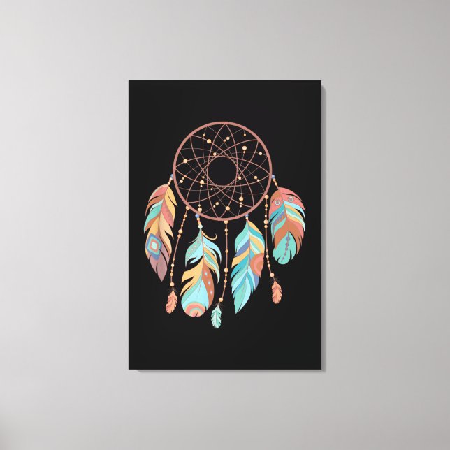 Toile Dream Catcher Native American Feathers Tribal Drea (Recto)