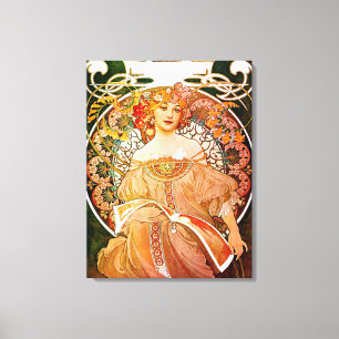Toile Dreaming (Reverie) par Alphonse Mucha