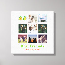 Toile Drôle BFF PHOTO COLLAGE Cadeau personnalisé AVOCAD