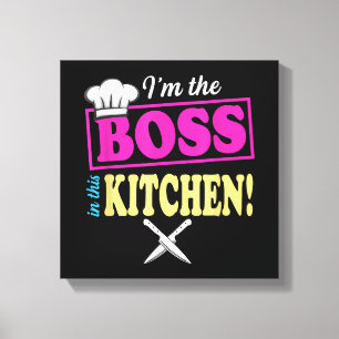 Toile Drôle Je Suis Le Patron Dans Cette Cuisine De T-Sh