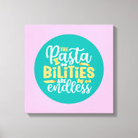 Drôle Pasta Pun Pastel Typographie de cuisine Art