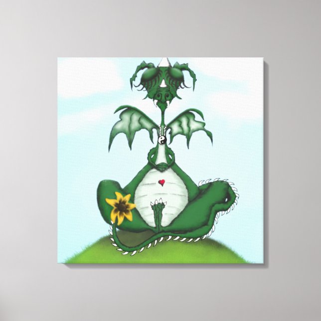 Toile Drôle Yogi Dragon Peinture (Recto)