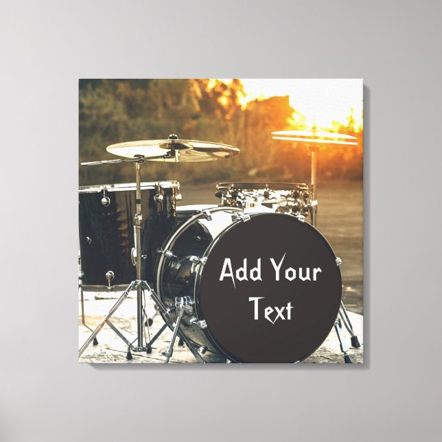 Toile Drum Kit Drummer Rock Personnaliser la Personnalis (Recto)