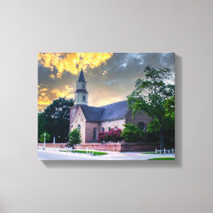 Toile DSC02400-2-Bruton Parrish Church au coucher du sol