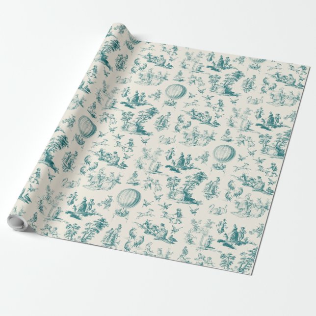 Toile du jouy wrapping paper geschenkpapier (Ungerollt)
