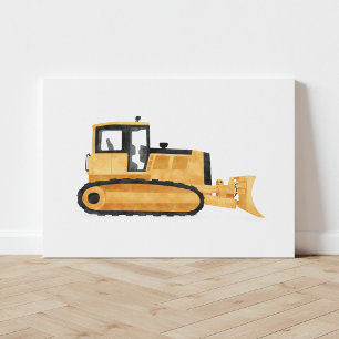 Toile du véhicule de construction en bulle jaune I
