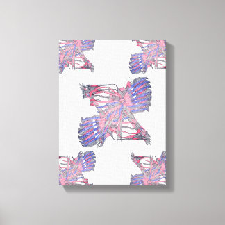 Toile Dual Entities Pink and Blue Abstract Canvas