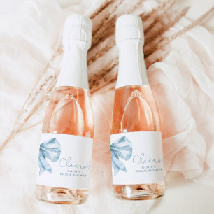 Toile Dusty Blue Bow minimalistisches Brautparty