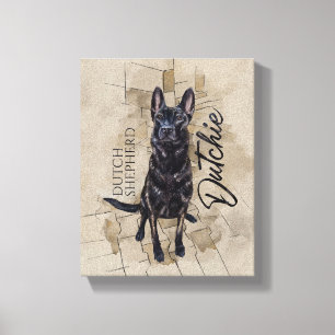 Toile Dutch Shepherd - Illustration utchie