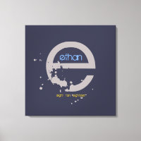 E Monogram Initial Bar Bat mitzvah Panneau d'ouver