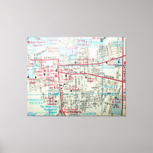 Toile EASTON, MD Carte Vintage