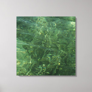 Toile Eau au-dessus de l'herbe marine II (bleu et vert) 