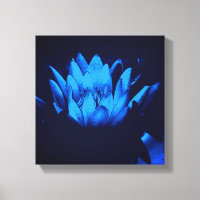 Eau bleu brillant Lily Lotus Fleur Abstraite