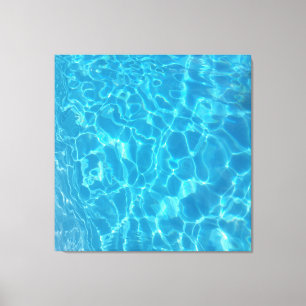 Toile Eau de piscine bleu ciel cristalline
