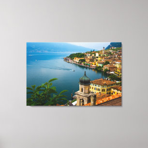 Toile Eau   San Benedetto Church Lake Garda, Italie