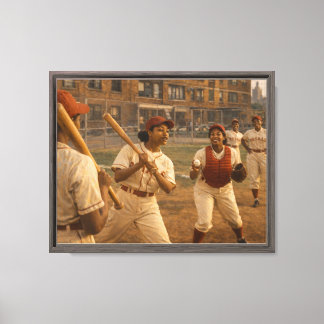 Toile Échauffement de match de softball