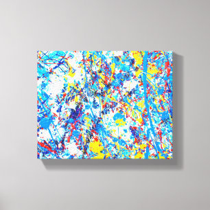 Toile Éclaboussure Abstraite Colorée Ramoth