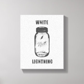 Toile "Éclair Blanc" Moonshine Jar Canvas Art