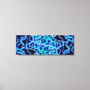 Toile Éclair électrique néon bleu Tesla Coil