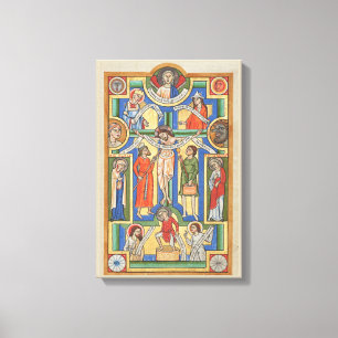 Toile Éclairage médiéval crucifié Jésus