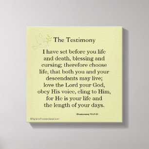 Toile Écriture biblique Inspiration