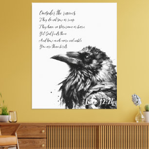 Toile Écriture biblique Luc 12:24