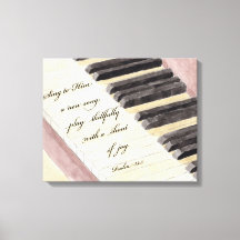 Ecriture Mur Art Piano Aquarelle & Bible Verse