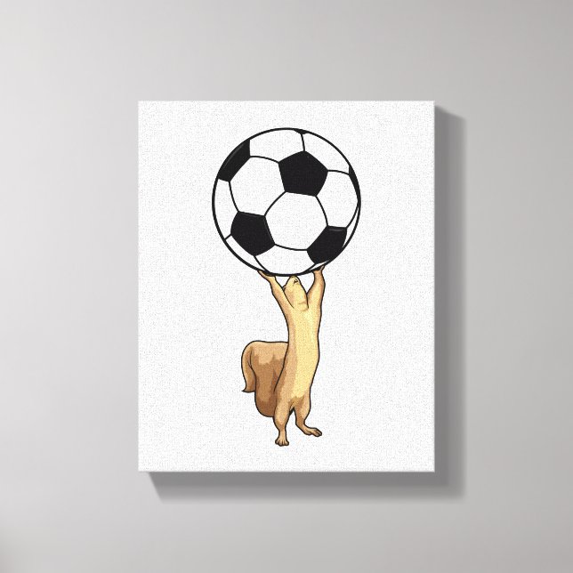 Toile Écureuil avec balle de football (Recto)