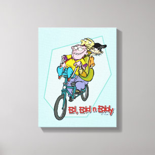 Toile Ed, Edd, n Eddy sur un vélo
