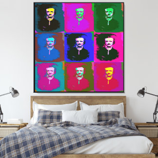 Toile Edgar Allan Poe Pop Art