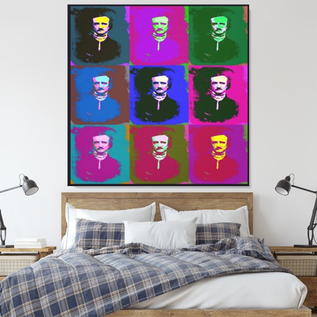 Toile Edgar Allan Poe Pop Art (Insitu(Chambre))