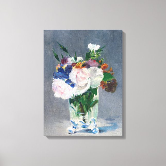 Toile Edouard Manet - Fleurs dans un Vase de Cristal (Recto)