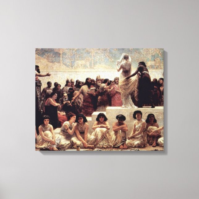 Toile Edwin Long - Le marché du mariage de Babylon (Recto)