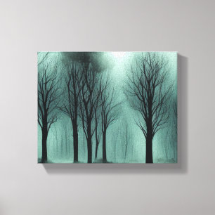 Toile Eerie Enchantement : Lumière de la lune dans une f