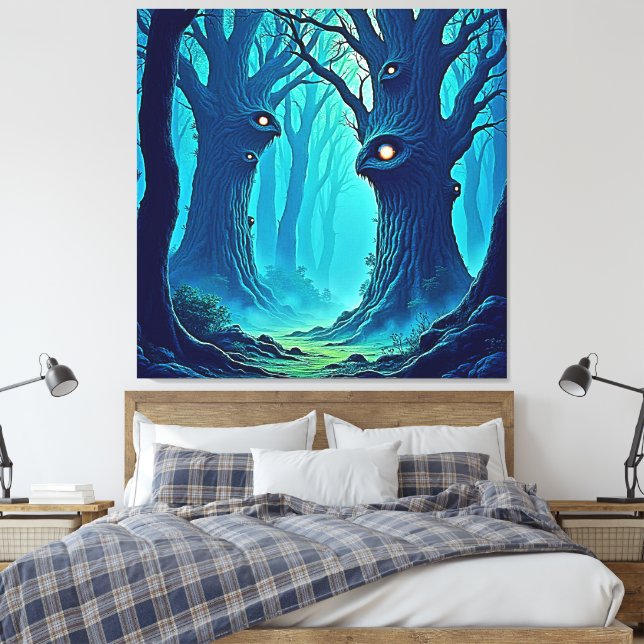 Toile Eerie Woodland Eyes (Insitu(Chambre))