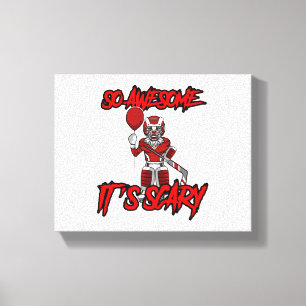 Toile Effrayant Drôle Halloween Clown Hockey gardien