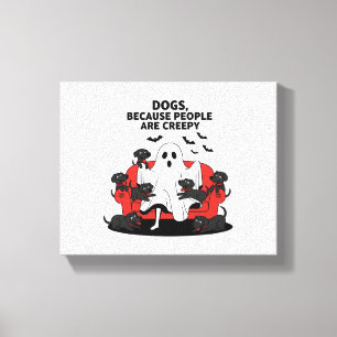 Toile Éffrayant Halloween Chien Fantôme Éffrayant