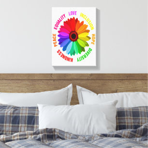 Toile Égalité Amour Inclusion Espoir Diversité Gentilles