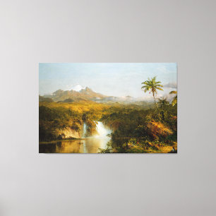 TOILE ÉGLISE FREDERIC EDWIN - VUE DE COTOPAXI - 1857 -