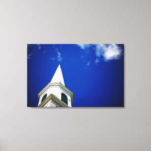 Toile Église Steeple de la Nouvelle Angleterre avec un