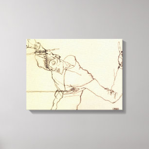 Toile Egon Schiele-Self Portrait As St Sebastian